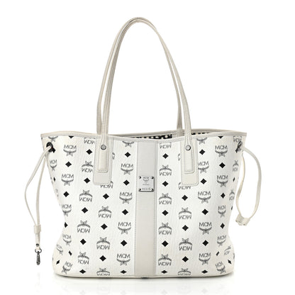 MCM Visetos Medium Liz Reversible Shopper Tote White 3 of 20