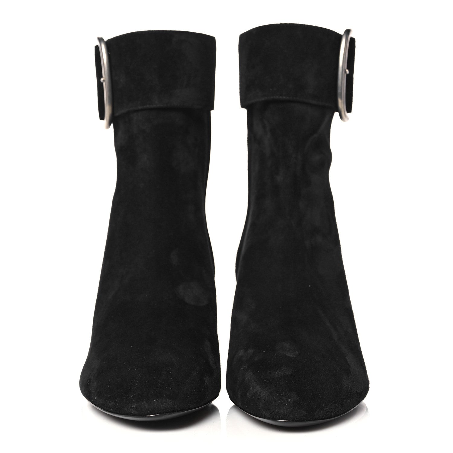 Saint Laurent Suede Joplin 50 Buckle Booties 39 Black 2 of 9