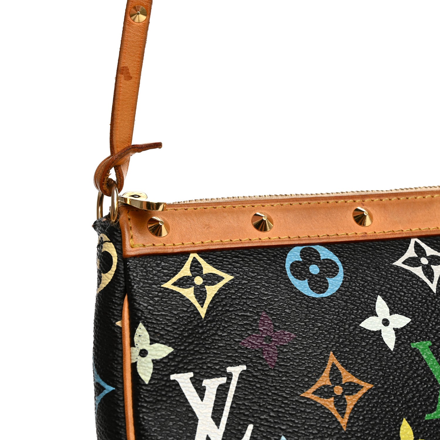 Louis Vuitton Monogram Multicolor Pochette Accessories Black 12 of 13