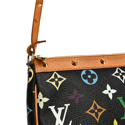 Louis Vuitton Monogram Multicolor Pochette Accessories Black 12 of 13