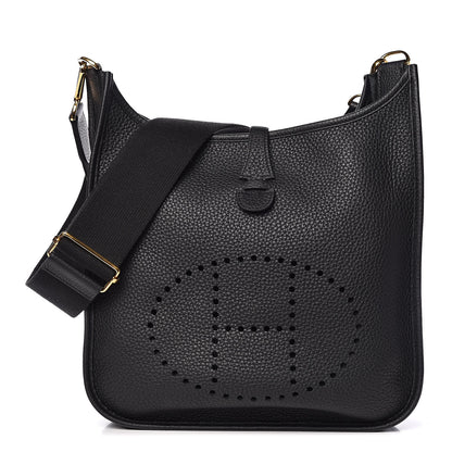 Hermes Taurillon Clemence Evelyne III PM Black 1 of 15