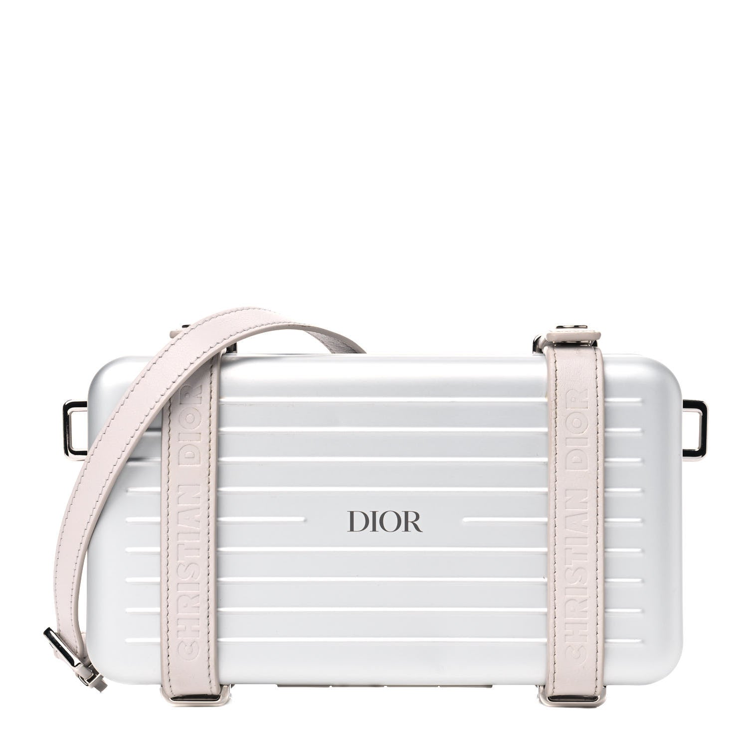 Christian Dior X RIMOWA Aluminum Personal Clutch On Strap Silver 1 of 13