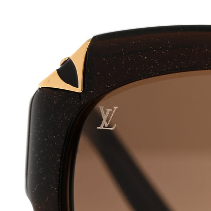 Louis Vuitton Acetate Hortensia Cat Eye Sunglasses Z0486W Brown Glitter 8 of 10