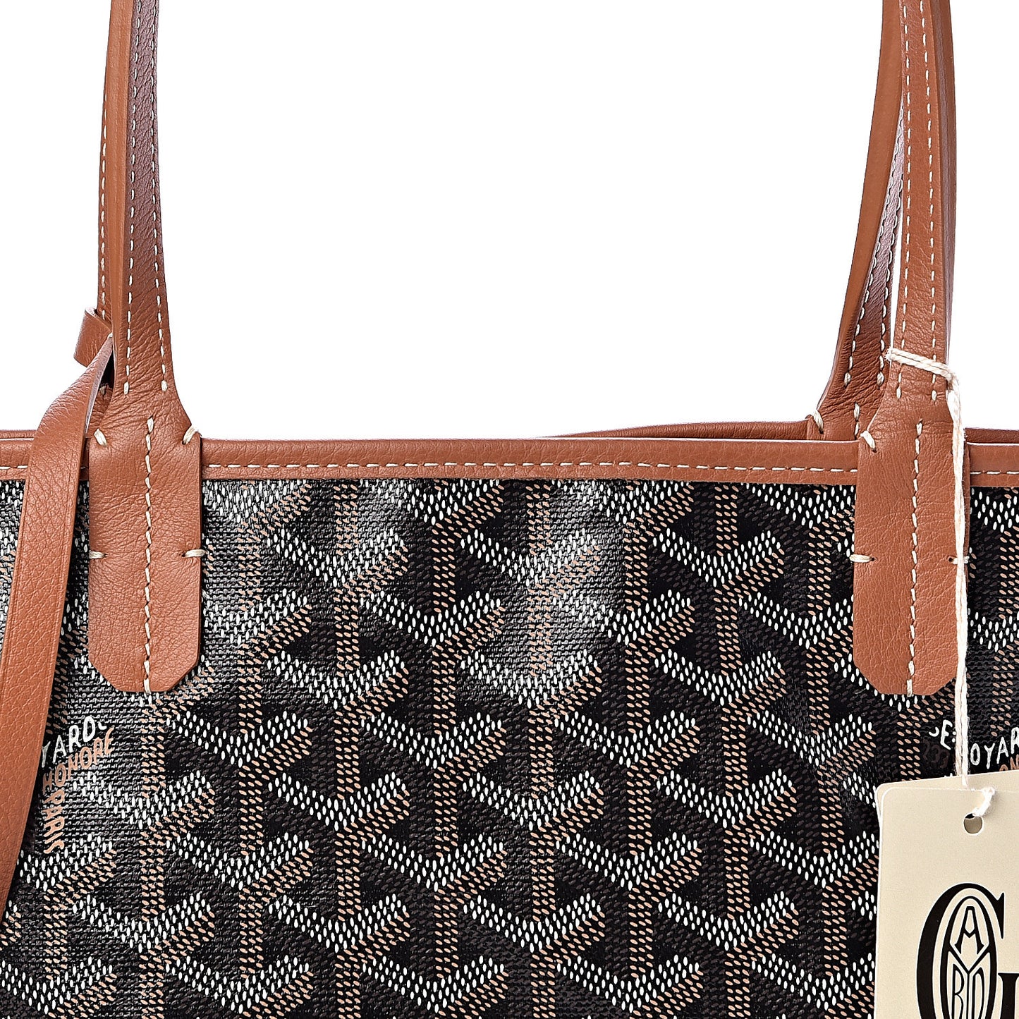 Goyardine Reversible Mini Anjou Black Gold