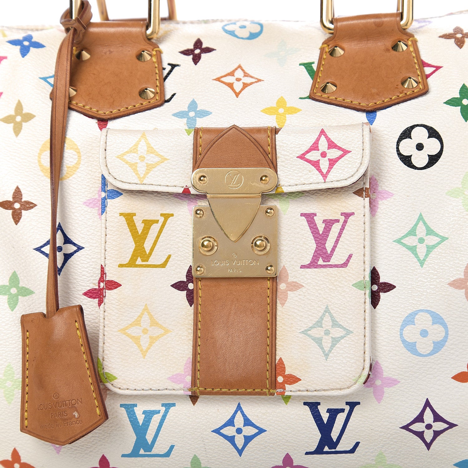 Louis Vuitton Monogram Multicolor Speedy 30 White 7 of 9