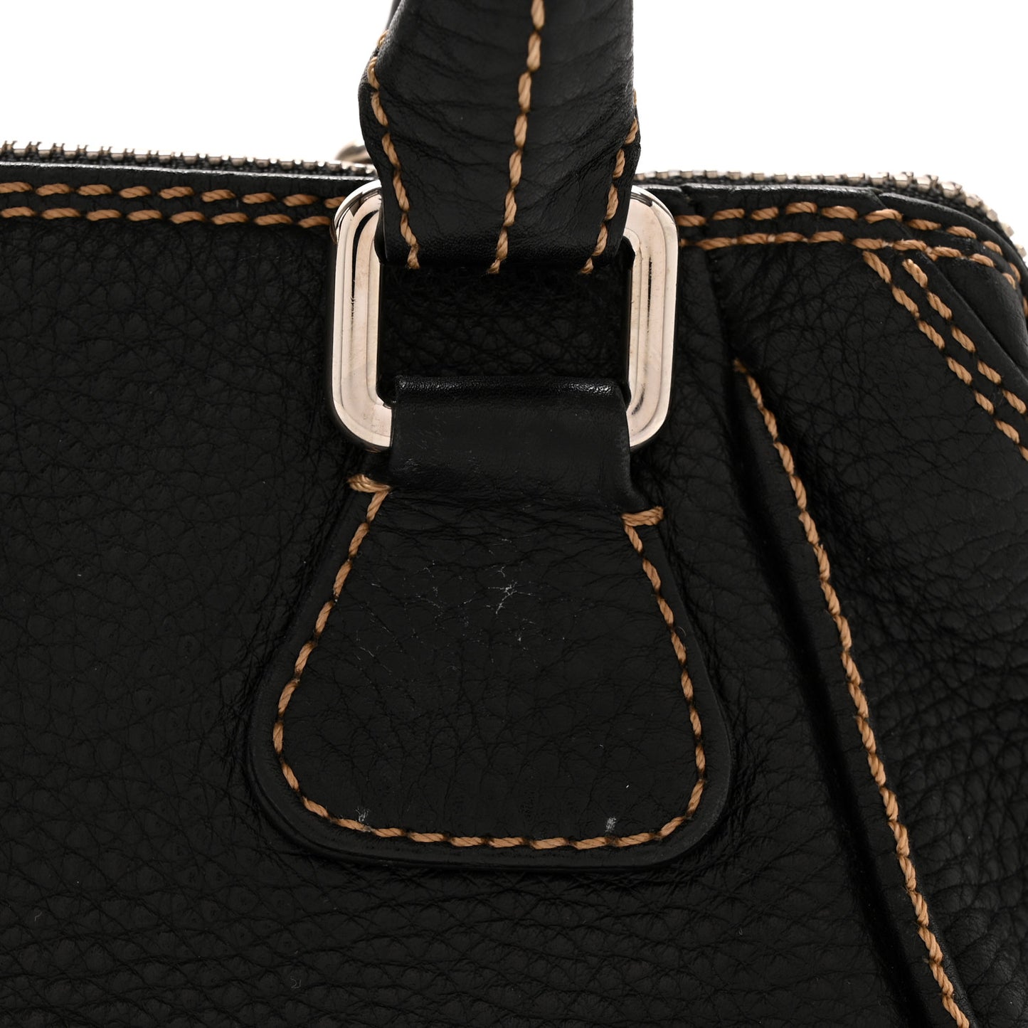 Calfskin Small Tassel Bowler  Black