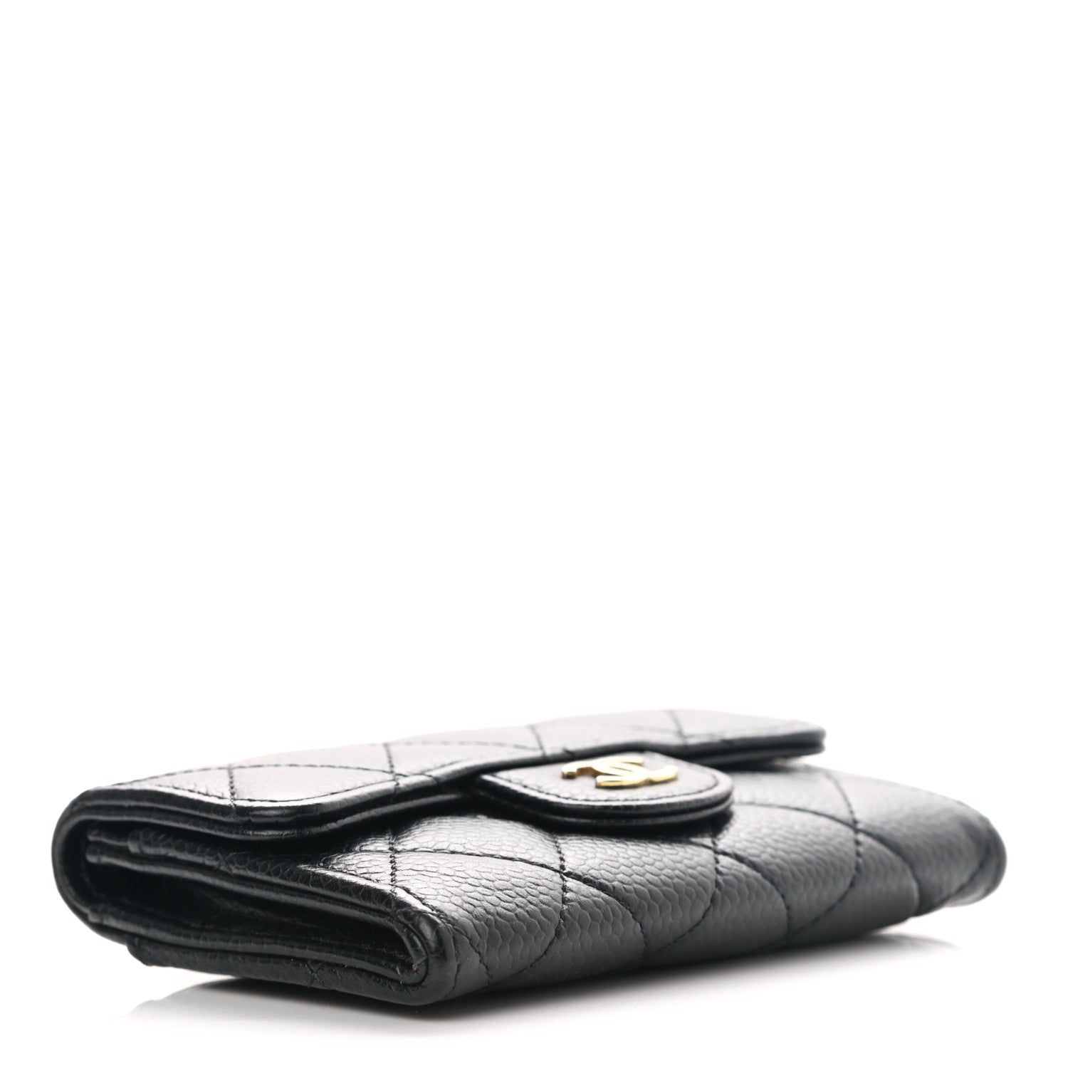 Chanel Caviar Quilted Flap Card Holder Wallet Black 4 of 9