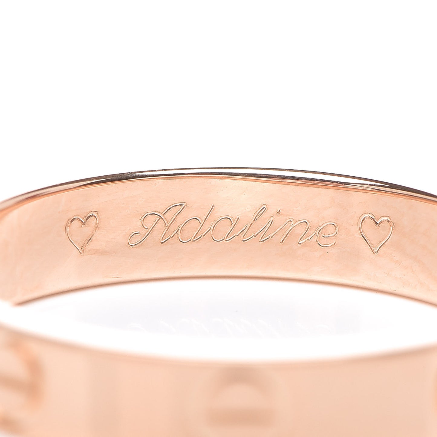 18K Pink Gold 3.5mm LOVE Wedding Band Ring 54 6.75