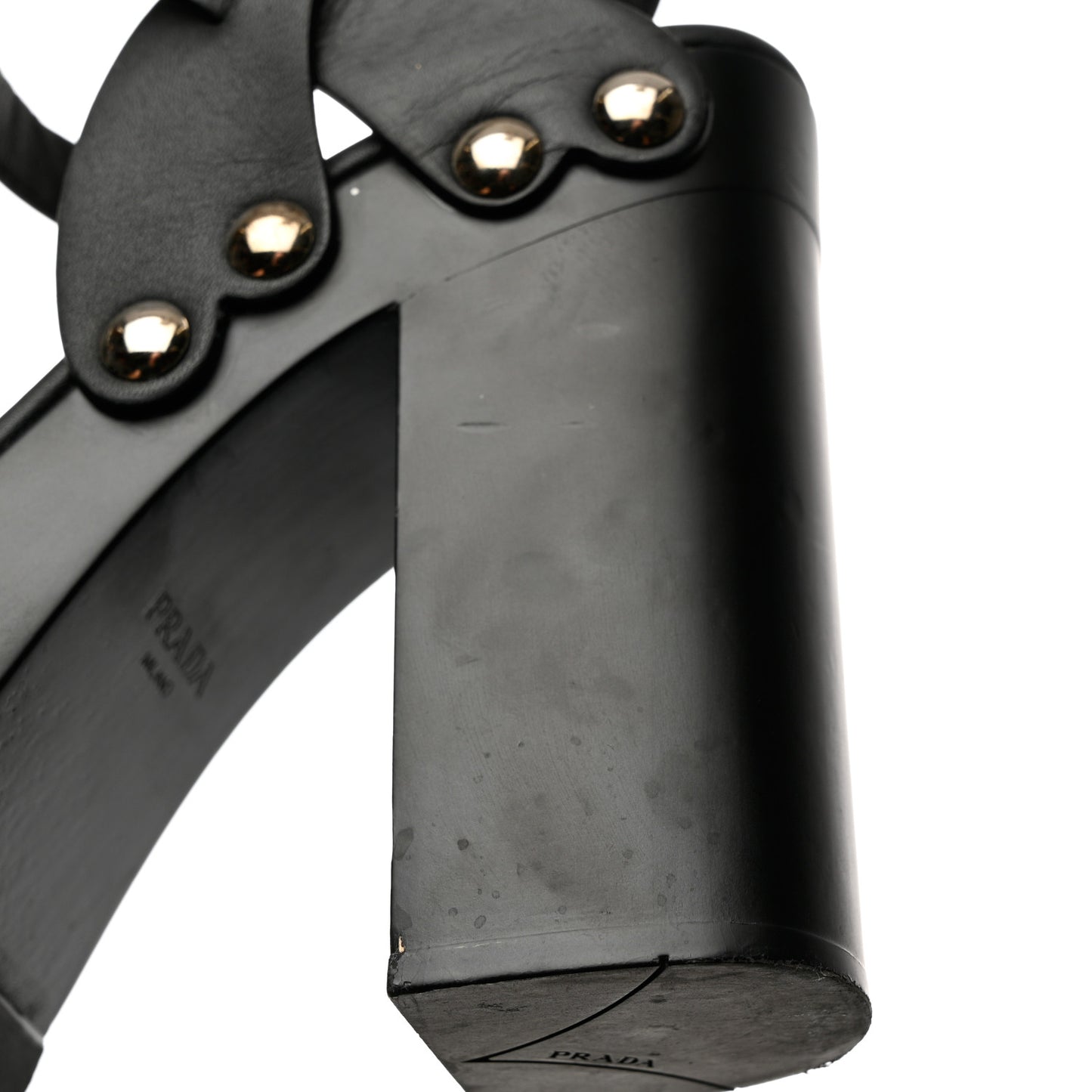 Calfskin Platform Slingback Sandals 37 Black