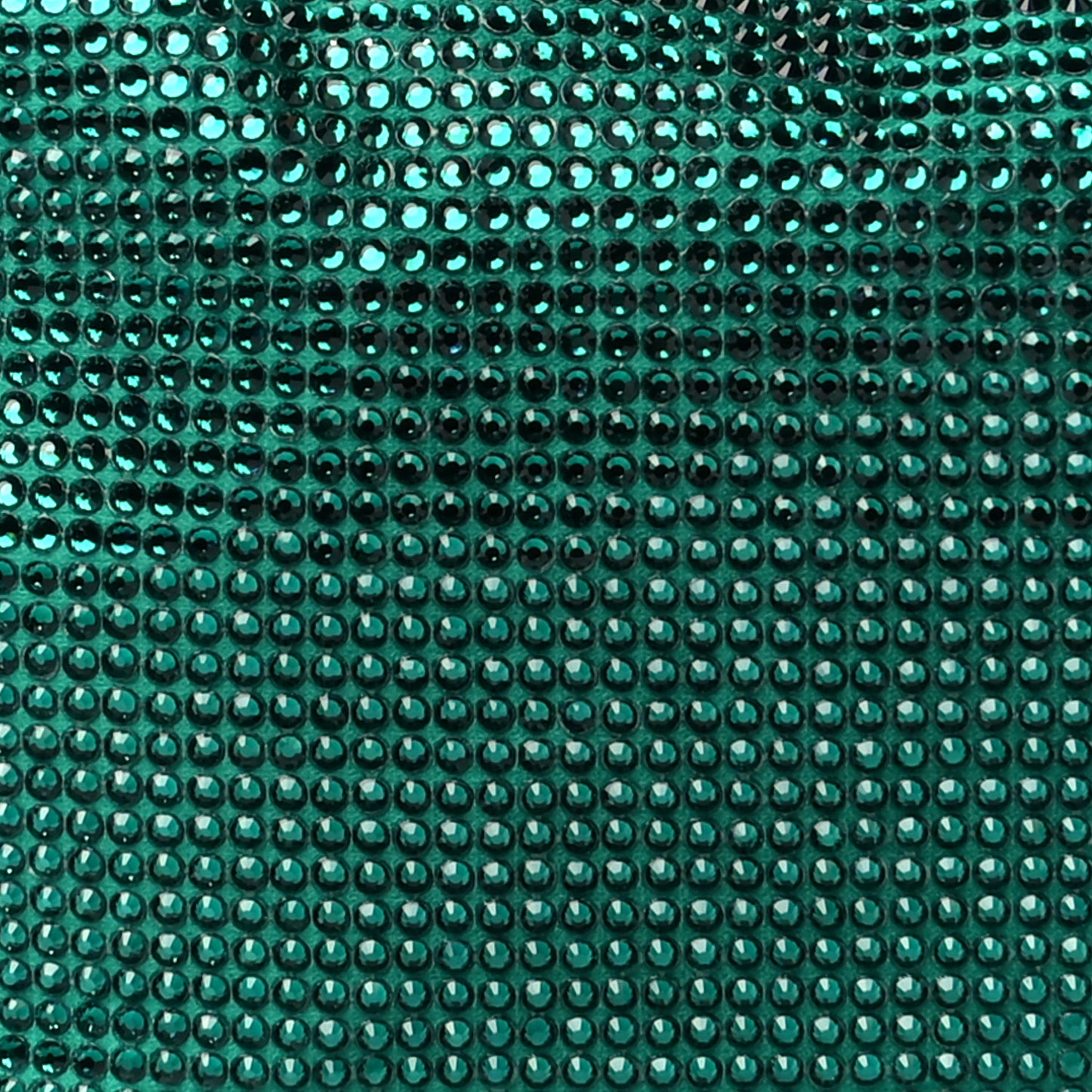 Crystal Embellished Satin Mini Hotfix Jodie Emerald