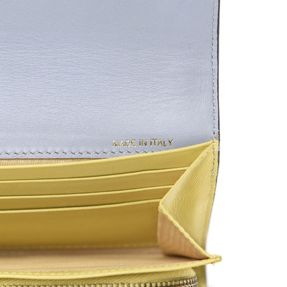 Valentino Garavani Calfskin Watercolor Rockstud Wristlet Wallet Rose Green Yellow Sky 7 of 11