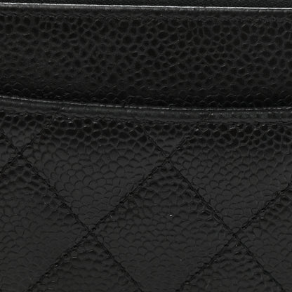 Chanel Caviar Quilted Large Gusset Zip Around Wallet Black 10 of 11