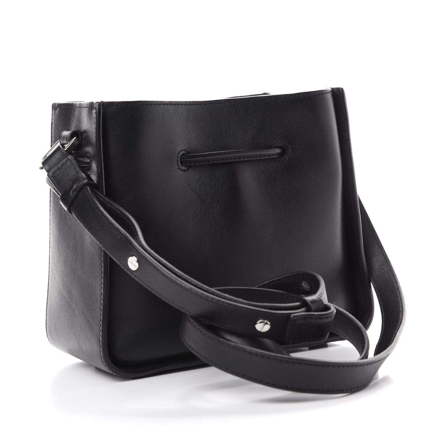 Smooth Calfskin Mini Soleil Bucket Bag Black