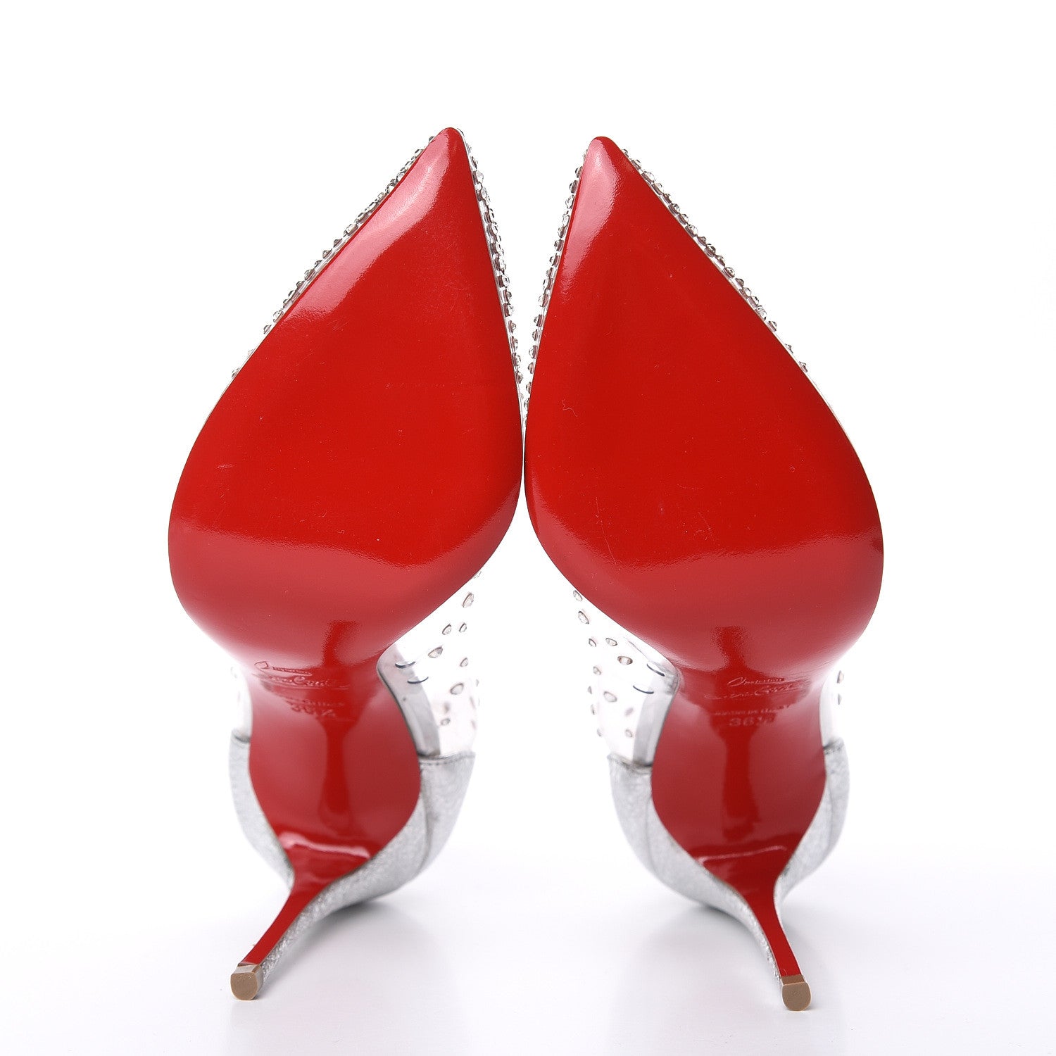 Christian Louboutin PVC Specchio Degrastrass 100 Pumps 36.5 Silver 5 of 7