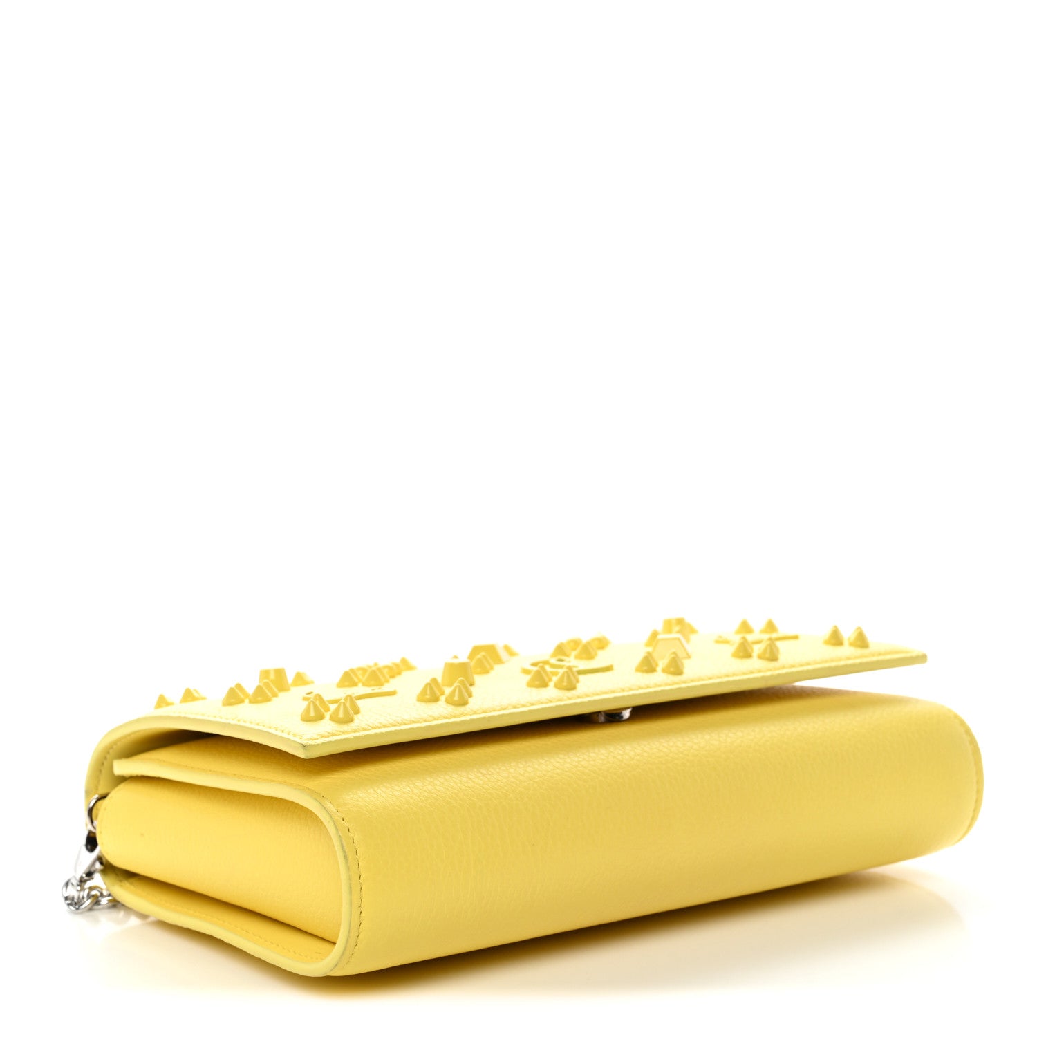Christian Louboutin Calfskin Spikes Loubinthesky Paloma Clutch  Piou 4 of 11