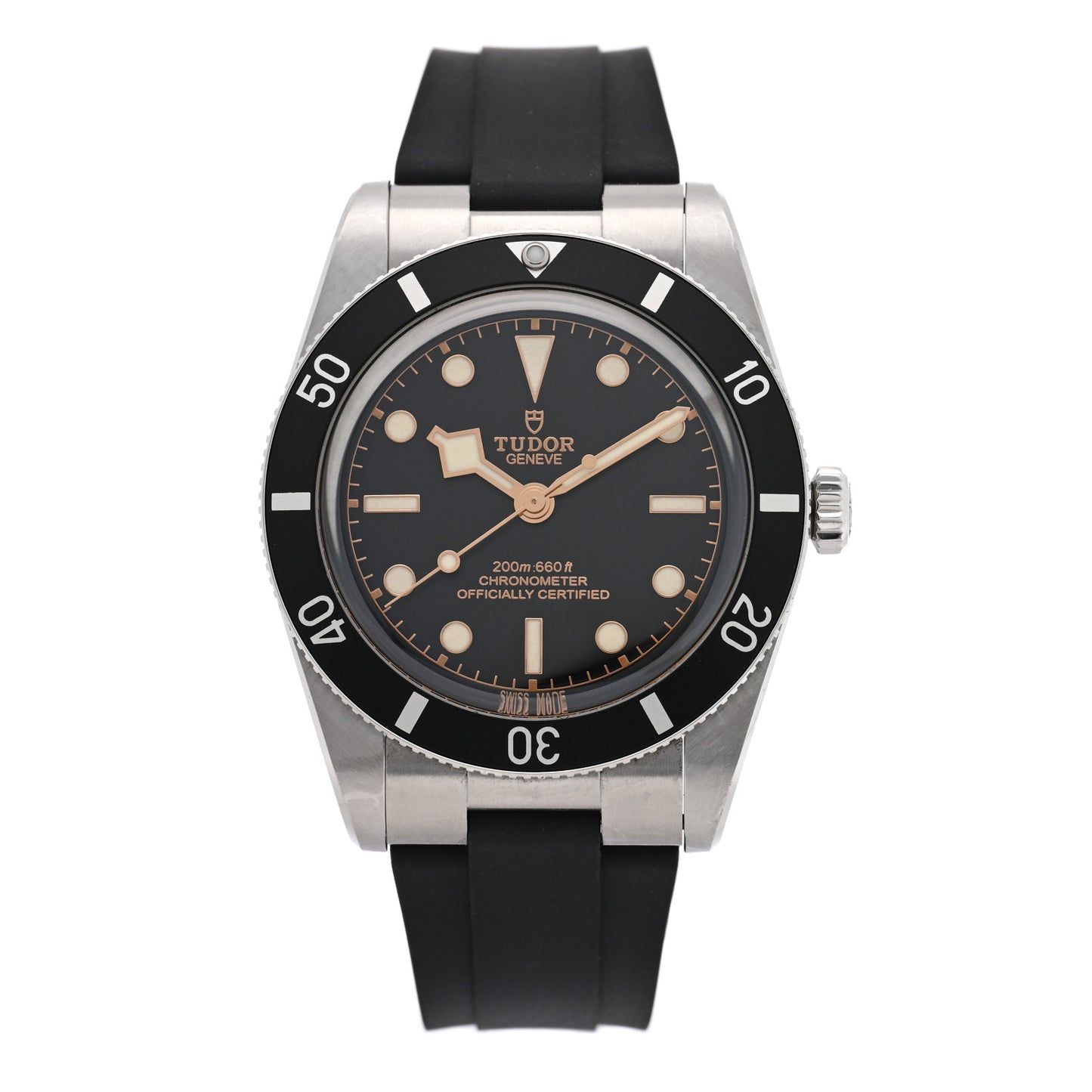 Stainless Steel Rubber 37mm Black Bay Fifty Four Automatic Watch Black 79000N Black