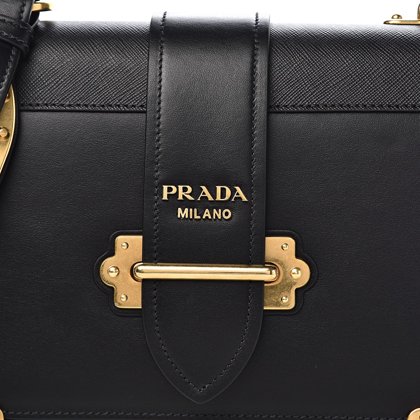 City Calf Saffiano Large Cahier Bag Black