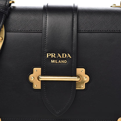 Prada City Calf Saffiano Large Cahier Bag Black 10 of 10