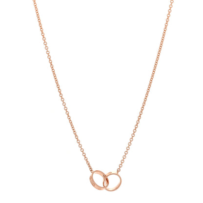 Cartier 18K Pink Gold Interlocking LOVE Necklace 1 of 6