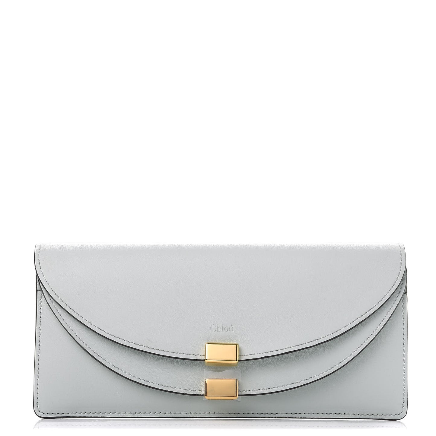 Calfskin Georgia Flap Wallet Airy Grey