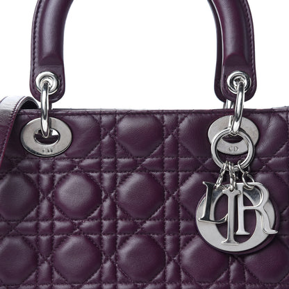 Christian Dior Lambskin Cannage Medium Lady Dior Purple 11 of 11