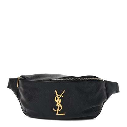 Saint Laurent Grain De Poudre Monogram Belt Bag Black 1 of 8