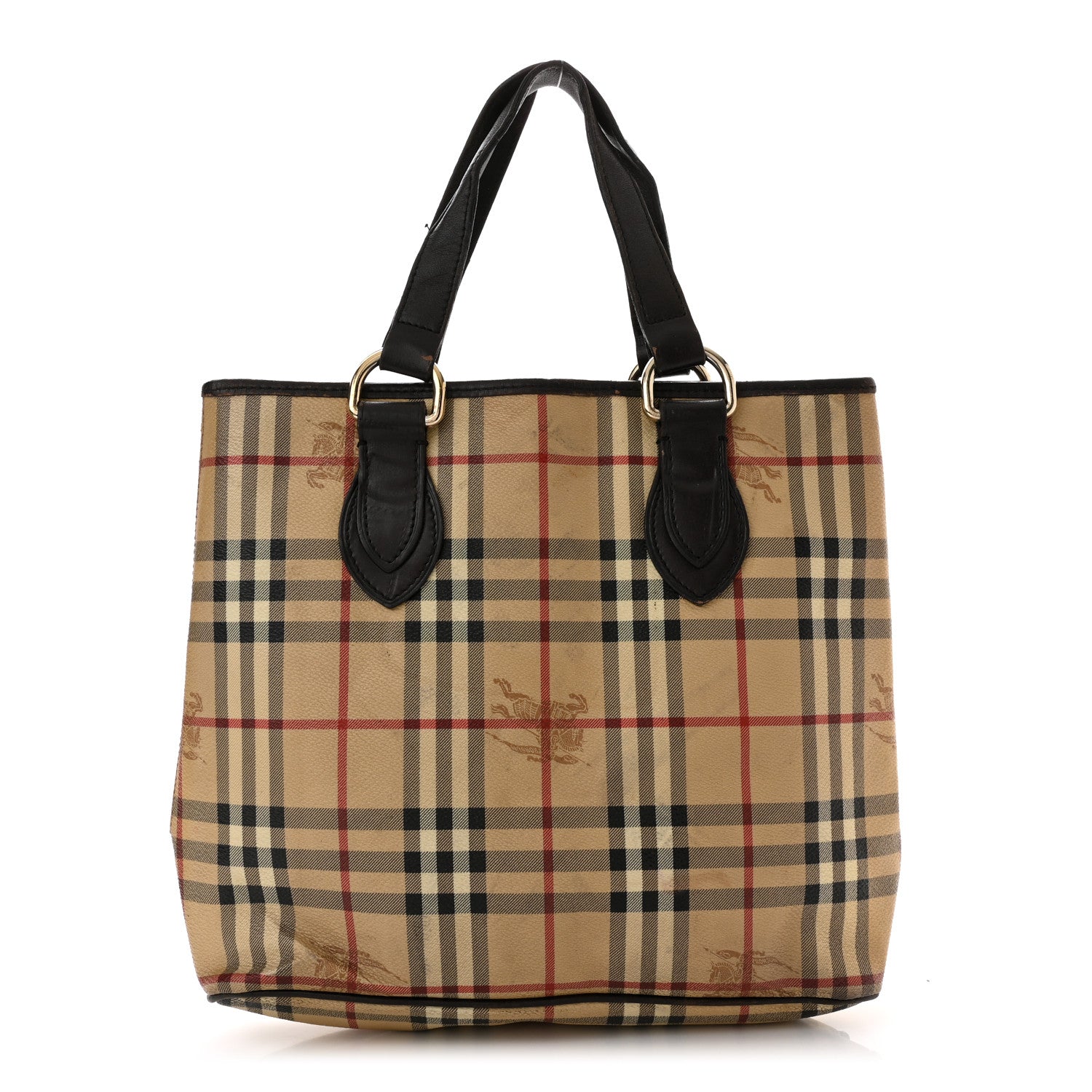 Burberry Haymarket Check Small Onslow Tote Chocolate 1 of 14