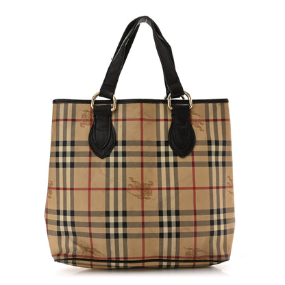 Burberry Haymarket Check Small Onslow Tote Chocolate 1 of 14