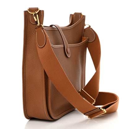 Hermes Taurillon Clemence Evelyne III PM Gold 3 of 11