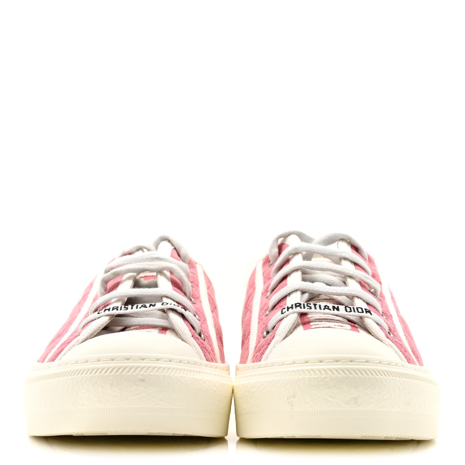 Christian Dior Canvas Walk 'N' Dior Low Top Sneakers 38.5 Taffy Pink 3 of 10