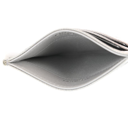 Chanel Glittered Metallic Caviar Quilted Card Holder Silver 5 of 8