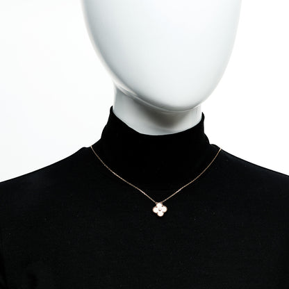 Van Cleef & Arpels 18K Rose Gold Diamond Grey Mother of Pearl Vintage Alhambra Pendant Necklace 2 of 5
