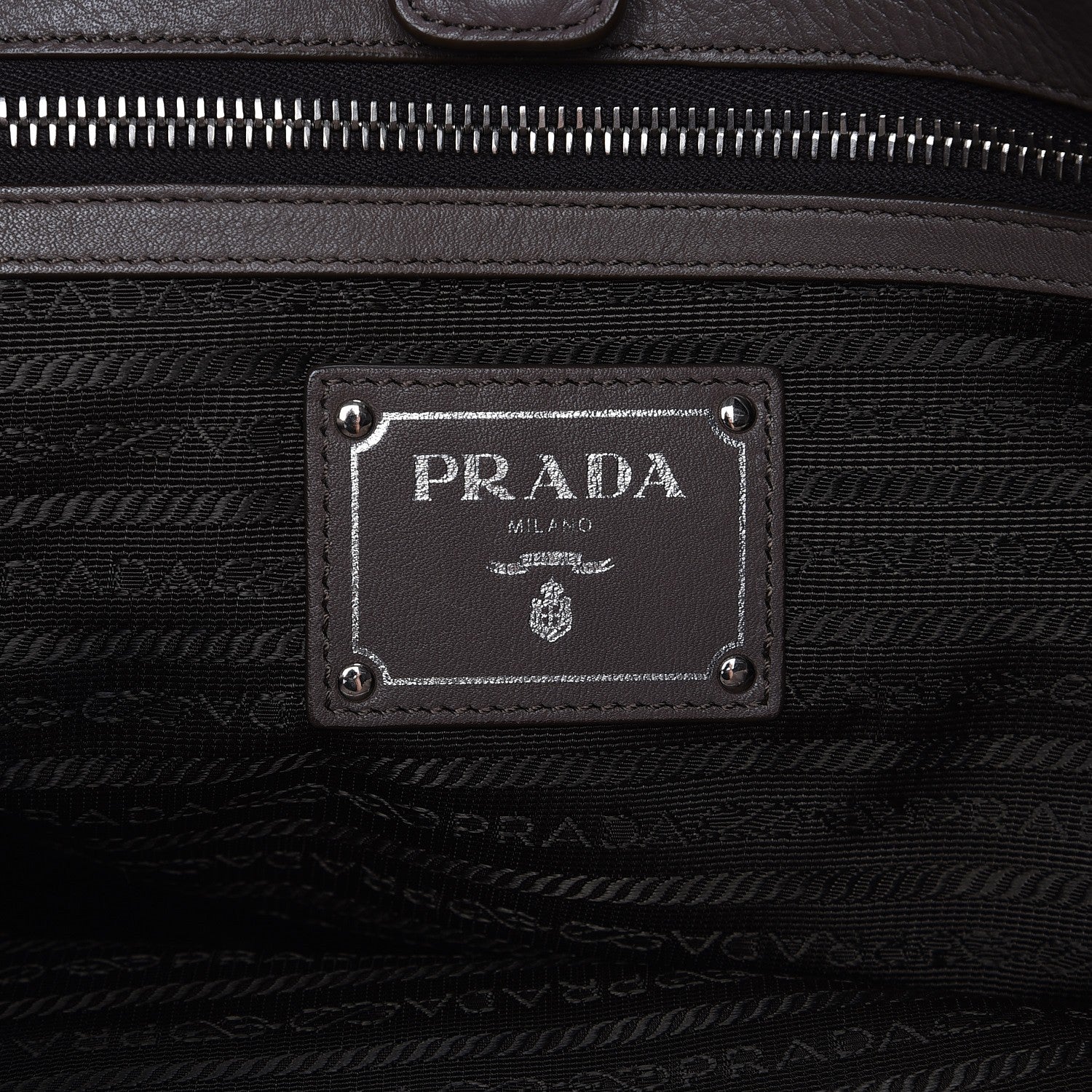 Prada Soft Calf Chain Tote Bambu 6 of 11