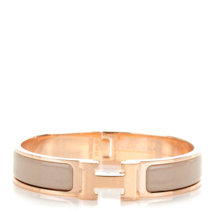 Hermes Enamel Narrow Clic Clac H Bracelet PM Marron Glace 1 of 4