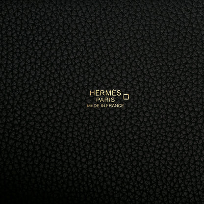 Hermes Taurillon Clemence Matte Alligator Picotin Lock Touch 18 PM Black 6 of 9