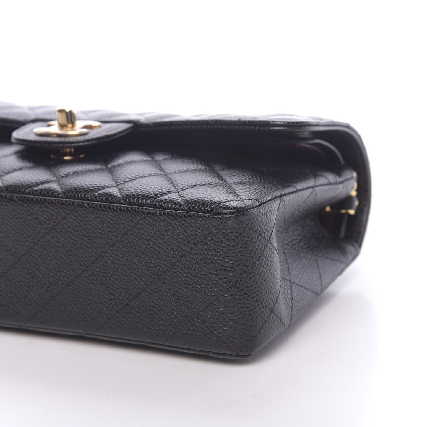 Caviar Quilted Small Double Flap Black