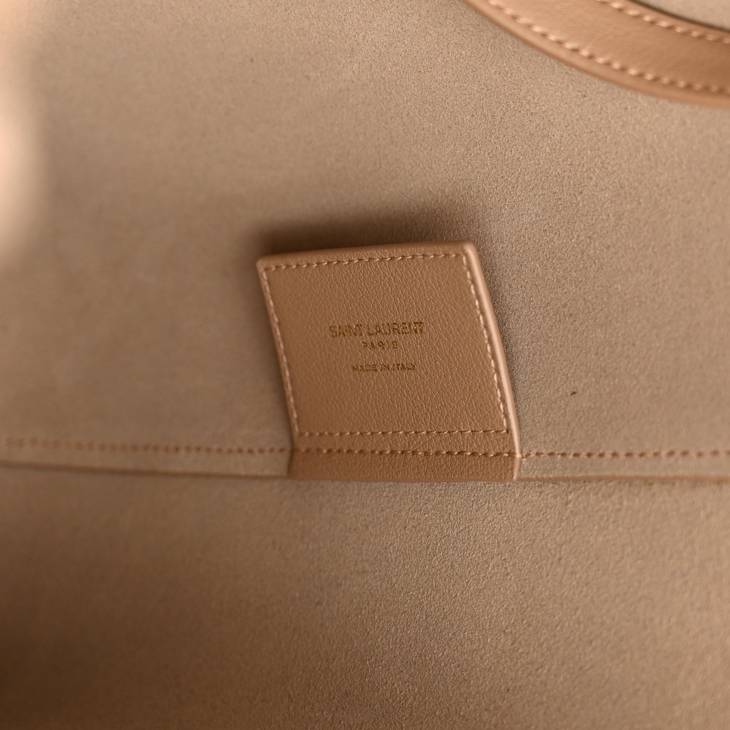 Calfskin Large Shopping Tote Dark Toffee