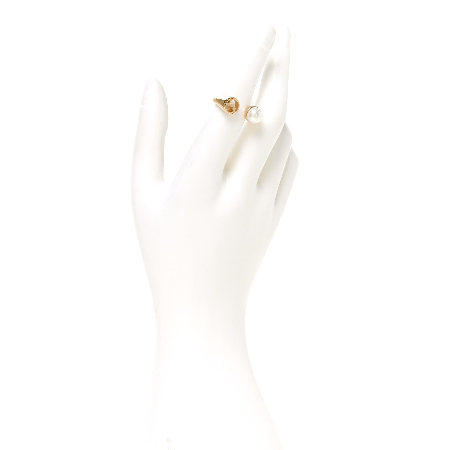 Gucci Metal Pearl GG Blondie Ring S Gold 2 of 5