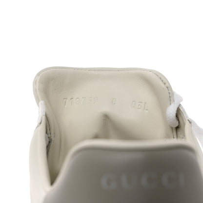 Gucci Calfskin Interlocking G Perforated Mens Ace Sneakers 8 White Grey Sky 6 of 9