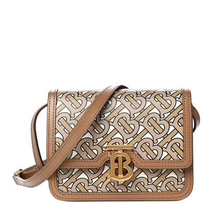 Burberry Calfskin Monogram Mini TB Bag Beige 1 of 16