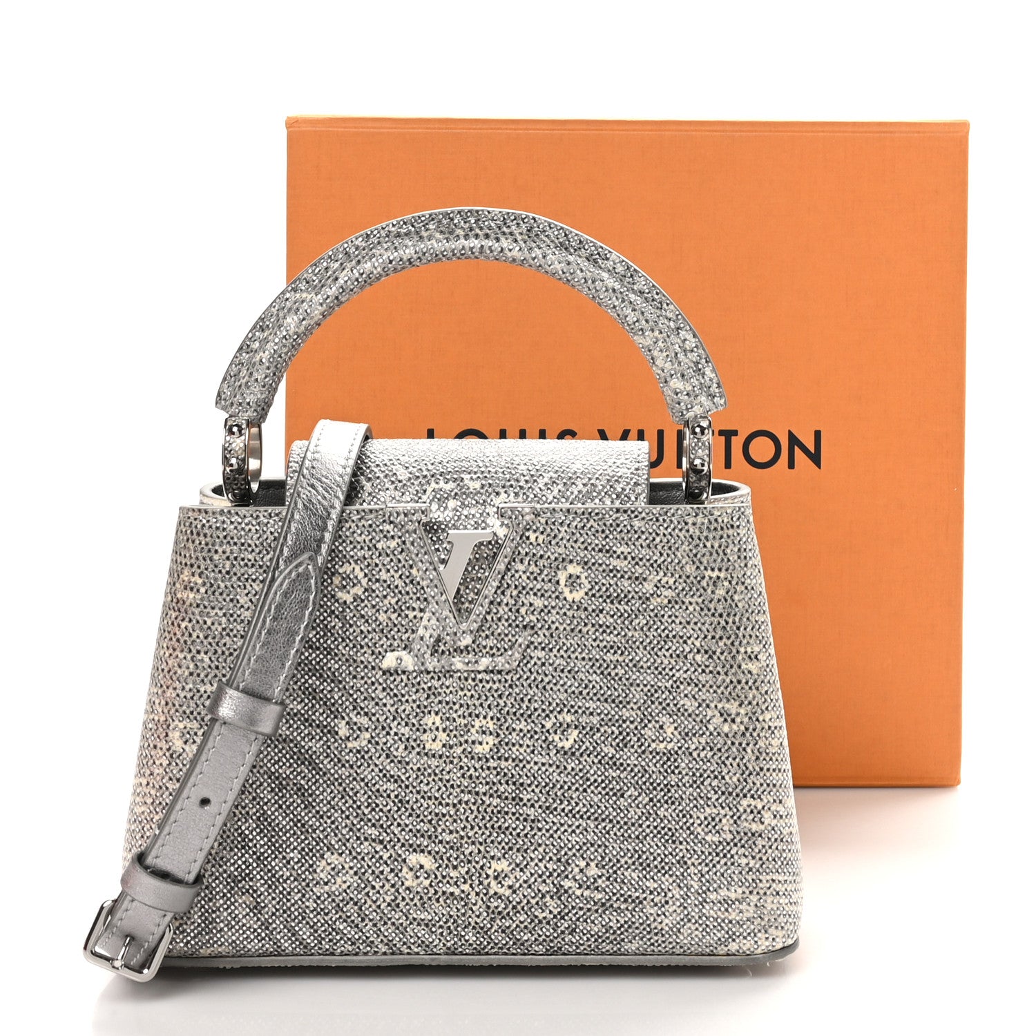 Louis Vuitton Lizard Mini Capucines Argento 1717161 – FASHIONPHILE