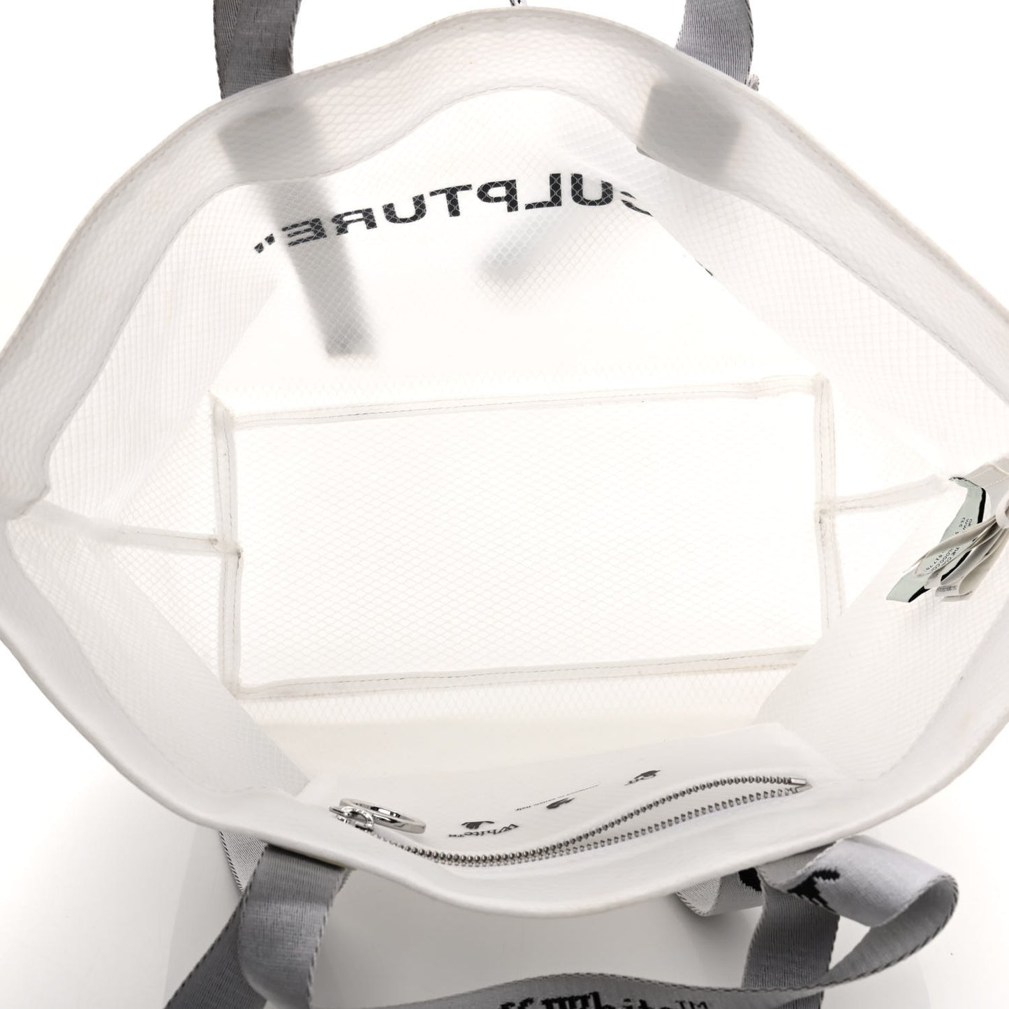 Nylon Sculpture Tote Bag White