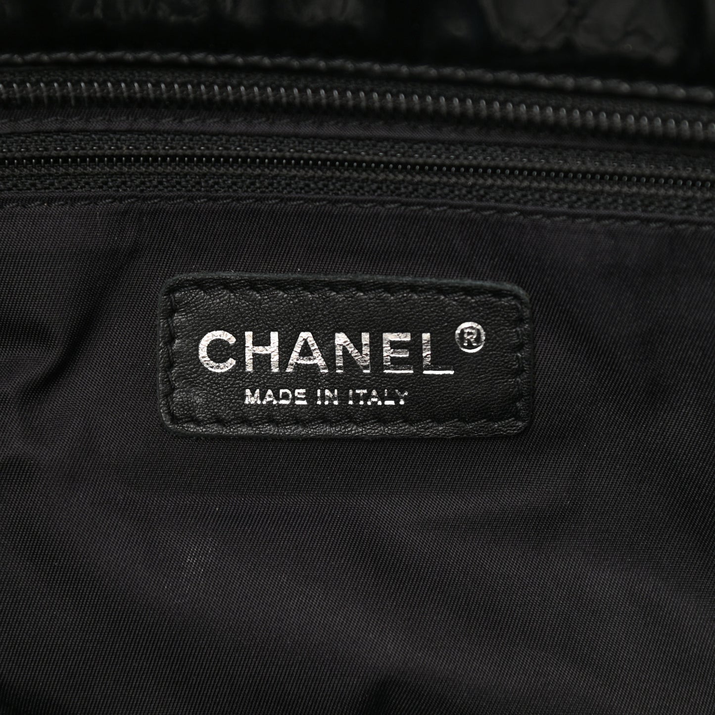 Vinyl Quilted Large Paris Biarritz Tote Black
