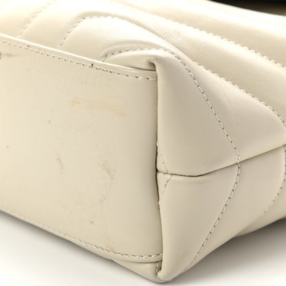 Saint Laurent Calfskin Y Quilted Monogram Small Loulou Chain Satchel Crema Soft 8 of 9