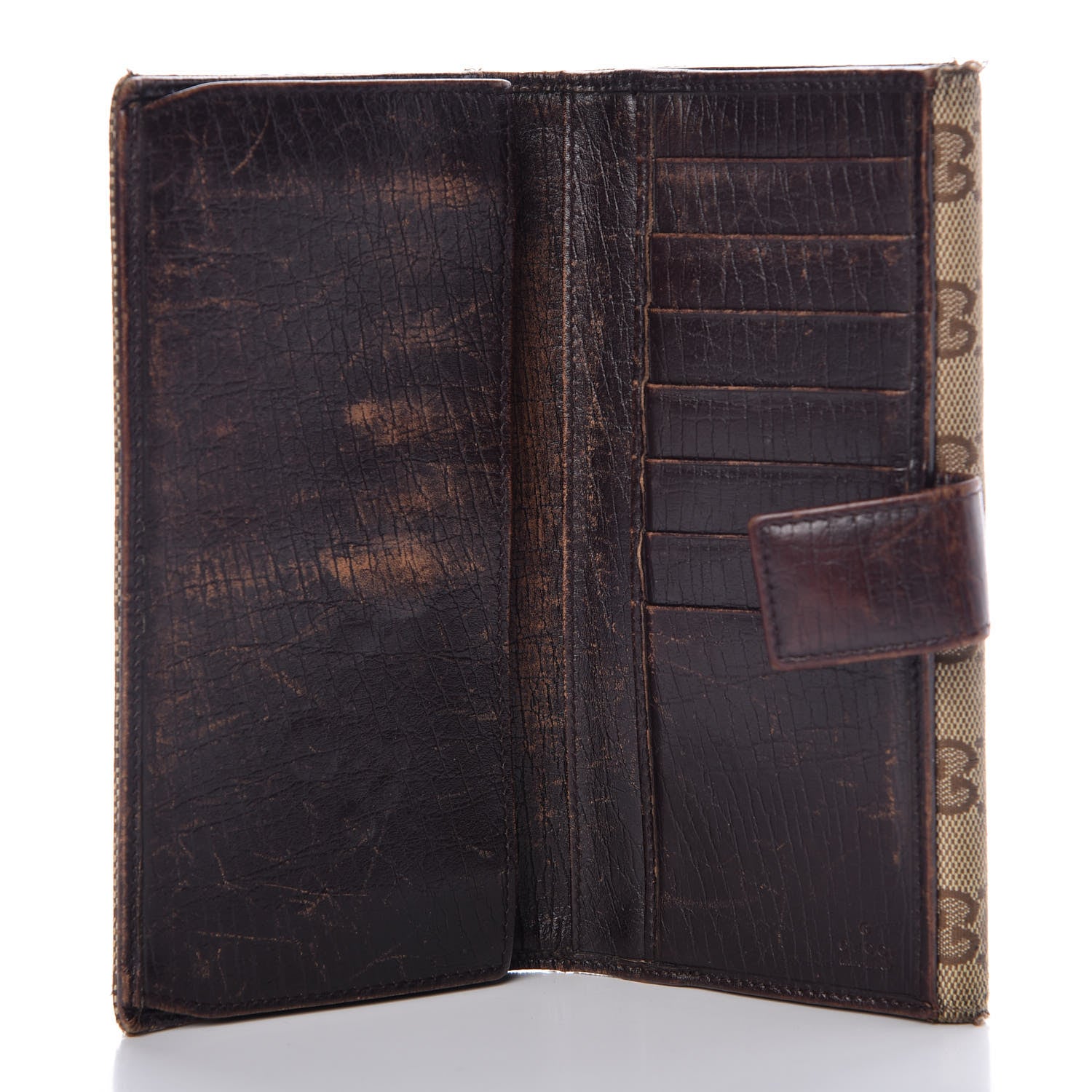Gucci Monogram Hasler Continental Wallet Dark Brown 5 of 23