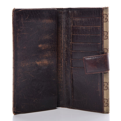 Gucci Monogram Hasler Continental Wallet Dark Brown 5 of 23