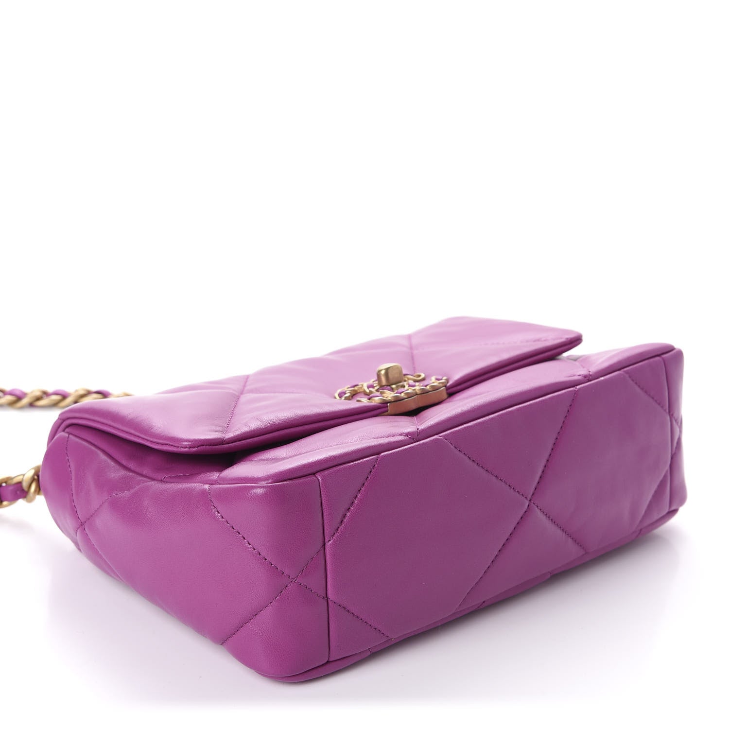 Chanel Lambskin Quilted Medium 19 Flap Purple 4 of 10