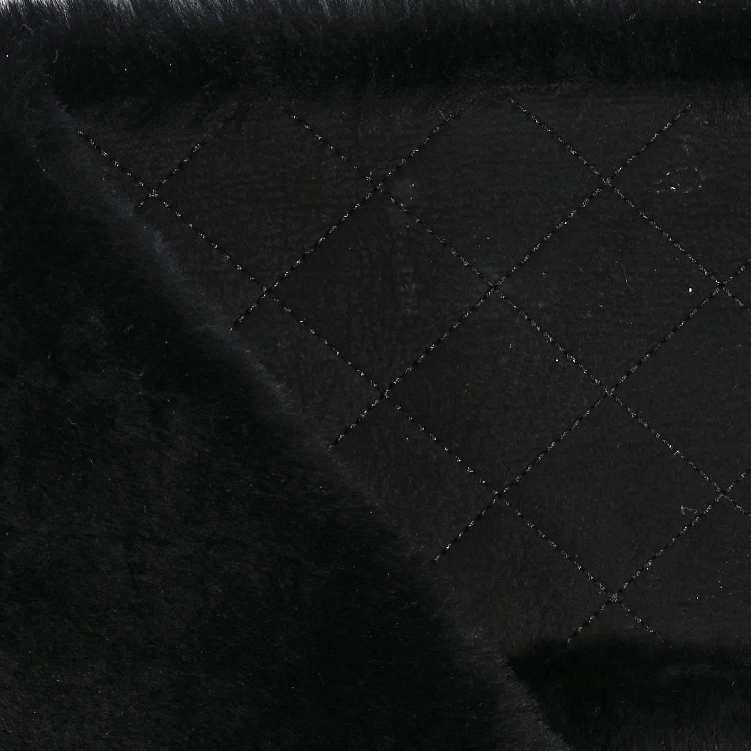 Chanel Shearling CC Scarf Black White 4 of 4