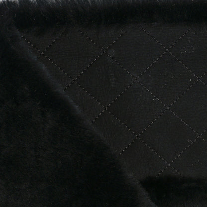 Chanel Shearling CC Scarf Black White 4 of 4