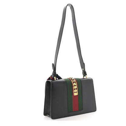 Gucci Calfskin Small Sylvie Top Handle Bag Black 3 of 11